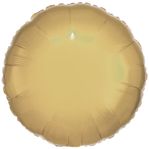 Foil Balloon - Solid Colour - Round - Metallic - White Gold