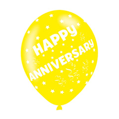 Latex Balloons - Anniversary - Multi-Coloured